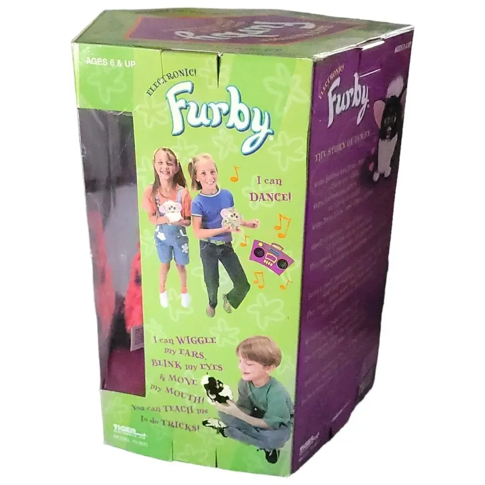 1999 Furby Lady Bug Red And Black Dots Tiger Interactive Furby In Box Blue Gray